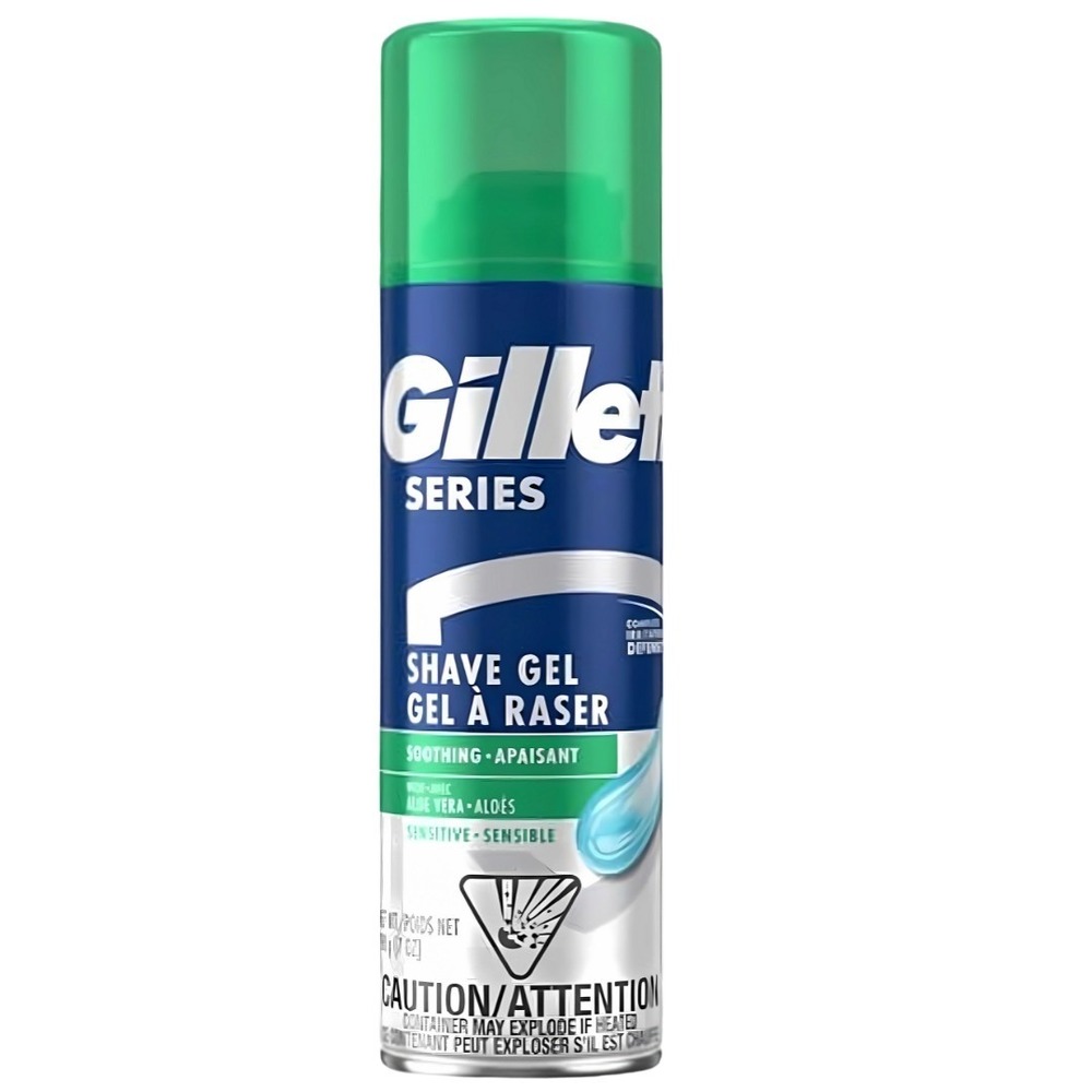 Gillette Series Sensitive Shave Gel 7oz Aloe Vera Soothing Formula